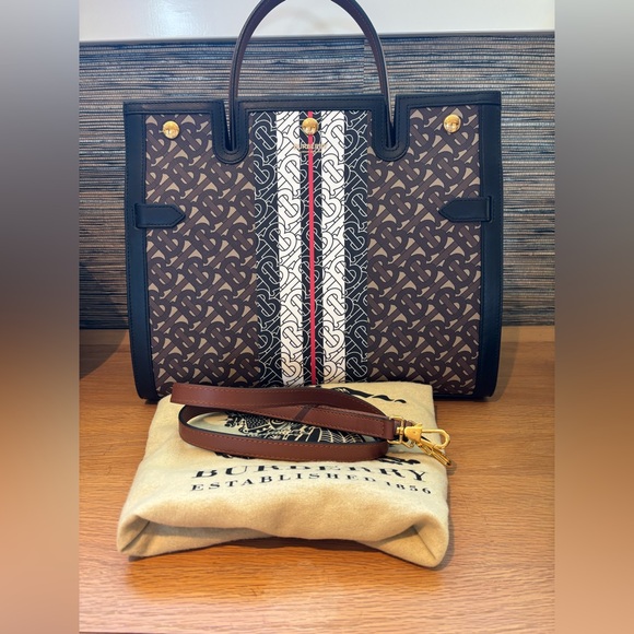 Burberry  Monogram Striped Title Bag - Picture 1 of 10